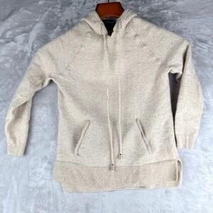 C by Bloomingdale's Cashmere Hoodie‎ Kids XS Beige Cozy Hooded Sweater